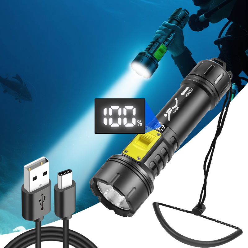 Nova lanterna de mergulho xhp7 - Fishing Boat Cover avaliação e preço